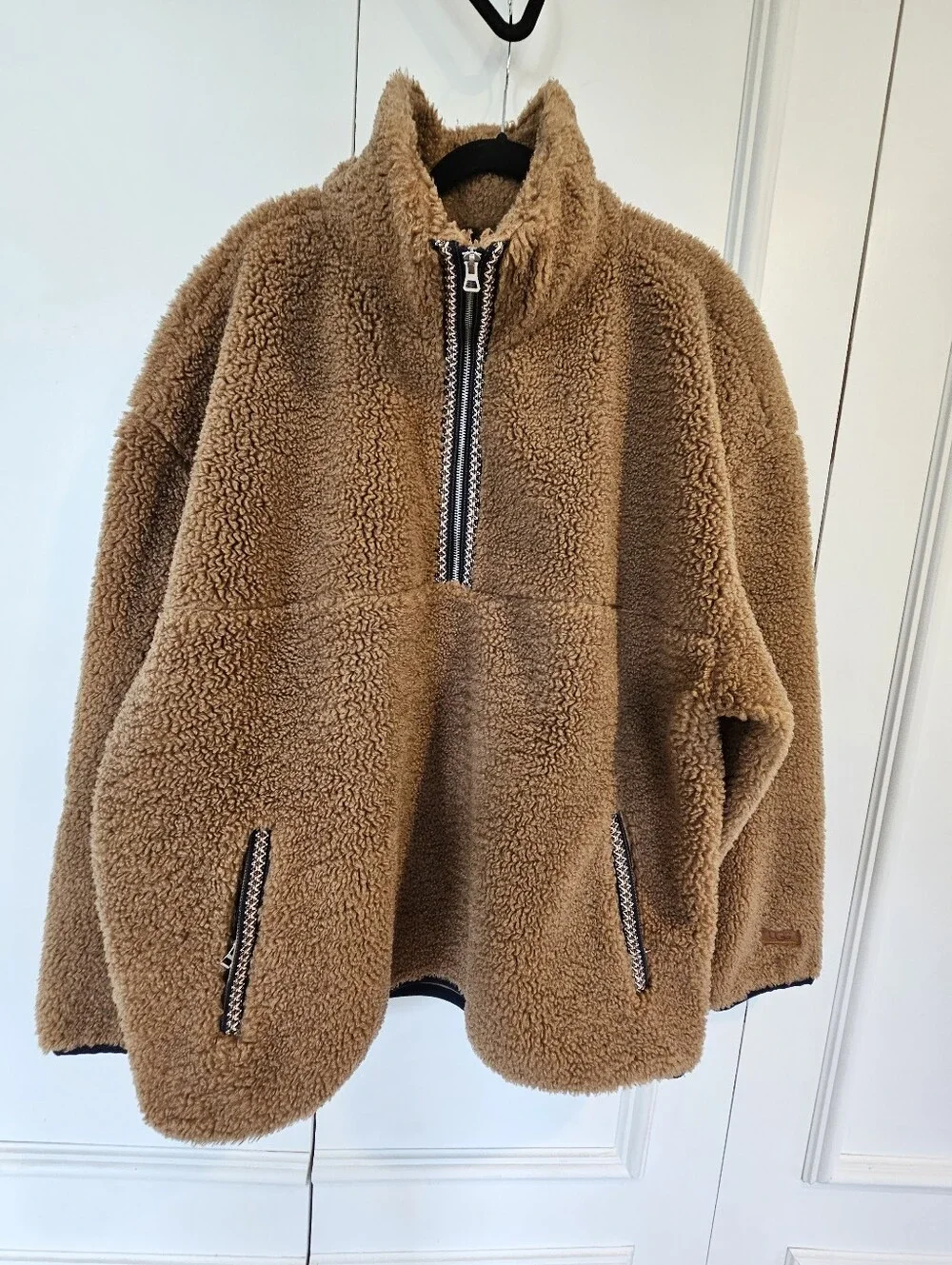 Like-New Men's UGG UGGbraid (?) Half-Zip Teddy Fleece Pullover (Size XXL) - Picture 7 of 10